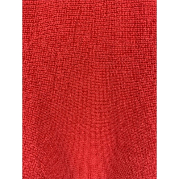 Vintage WEK Button Up Shirt Long Sleeve Red 100% Cotton Textured Size Medium - Picture 7 of 12